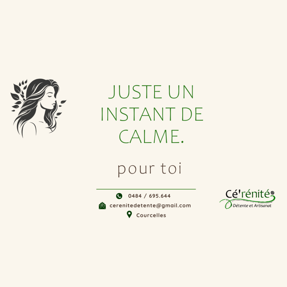 Bon cadeau massage bien-être chez Cé’rénité Détente à Courcelles